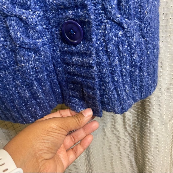 L.L. Bean Swift River Blue Cardigan Sweater Vest Medium - Picture 5 of 8